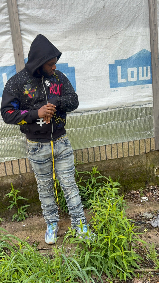 “Money talk” zip up