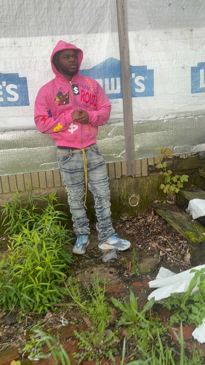“Pink lemonade” zip up