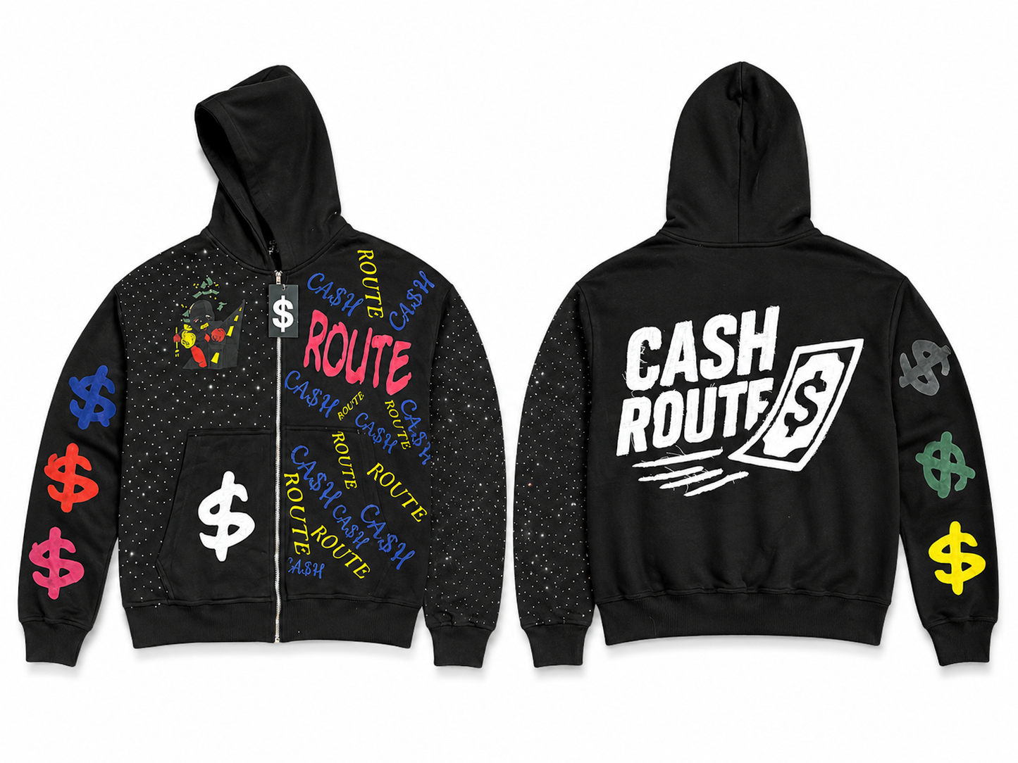 “Money talk” zip up