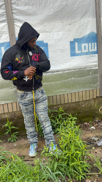 “Money talk” zip up